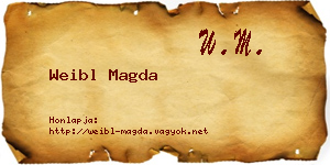Weibl Magda névjegykártya